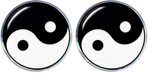 4R Quattroerre.it 14111 3D Aufkleber Yin-Yang, 48 x 48 mm (Packung mit 2)