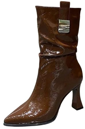 Stövlar dam läder, vinterstövlar dam med klack, eleganta vinterskor spets, tåparti, ankelstövlar, fashionabla damstövlar, bekväma slip-stövlar, slouchy vida stövlar, casual halvstövlar