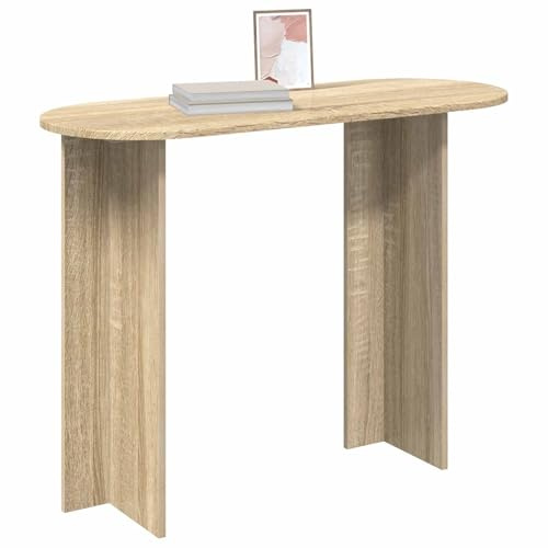 vidaXL Konsolentisch Sonoma-Eiche 100 x 39,5 x 75 cm Holzwerkstoff, Moderner Konsolentisch, schmal für den Eingangsbereich, minimalistisches Flurmöbel, Zeitloser Stauraum