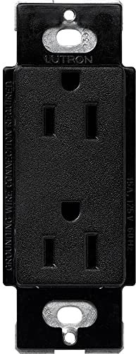 Lutron Claro 15 Amp Duplex Outlet, SCR-15-MN, Midnight
