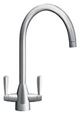 Franke Silk Steel Twin Lever Kitchen Mixer Tap - Eiger