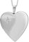 Alexander Castle 925 Sterling Silver Locket Necklace for Women - Girls 2 Photo Locket - 22mm x 20mm Diamond Heart Locket with 18 Silver Chain & Jewellery Gift Box