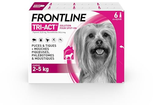 FRONTLINE tri-act Chiens de 2 à 5 kg 6 pipettes