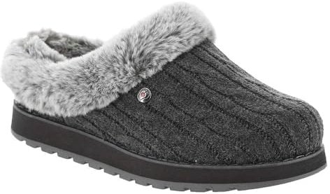 Skechers Women's Keepsakes - Ice Angel Low Top Slippers, Charcoal, 2.5 UK