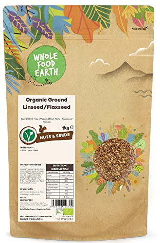 Wholefood Earth Organic Ground Linseed/Flaxseed 1kg