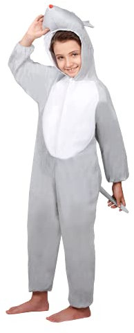 MATISSA Kids Animal costumes Boys Girls Pijamas Fancy Dress outfit Cosplay Children (Mouse, M (For kids 90-105 cm tall))