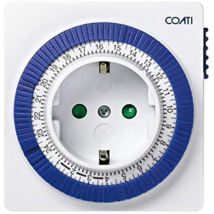 Simon - Programador Analógico Diario, Enchufe Temporizador Programable, Compacto y Analógico, Intensidad 16A, 230V/50Hz, Color Blanco