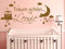 GRAZDesign Wandtattoo Kinderzimmer Sprüche Träum schön Name Eule | Wandsticker Babyzimmer | Wandaufkleber Mond Wolken | personalisiertes Geschenk Baby Deko - 104x50cm / 045 Hellrosa