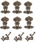 6Pcs 63x47mm Retro Antique Bronze Heart Hasp Lock Latch Clasp with Screws for Drawer Cabinet Jewelry Case Box Chest