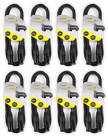 8x StageCore 2M DMX Lead Cable 3P XLR Lighting Disco DJ