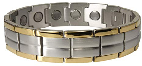 Extrastarkes Magnetarmband für Herren Stil bicolor