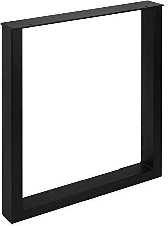 SOTECH Tischgestell TAB Stahl schwarz matt Profil 80 x 40 mm Höhe: 720 mm Tiefe 600 mm Tischkufen Industriedesign Tischuntergestell Tischkufe Kufengestell