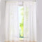 SIMPVALE 2 Pezzo Tenda Finestra Velata Elegante Voile con Ganci per Binario per Camera da Letto Soggiorno Balcone, Crema, 140x175cm