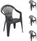 Mojawo 4er Set Stapelstuhl Gartenstuhl Altea Bistrostuhl Gartensessel Balkonstuhl Kunststoff stapelbar Balkonmöbel Gartenmöbel Anthrazit