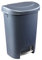 Rubbermaid Klassischer Mülleimer mit Deckel und Edelstahl-Pedal, Gunmetal Blue Abfalleimer für die Küche, hochwertiger Step-On