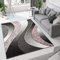 TAPISO Dream Teppich Wohnzimmer Schlafzimmer Esszimmer Kurzflor Modern Meliert Wellen Grau Rosa Weiß ÖKOTEX 200 x 300 cm