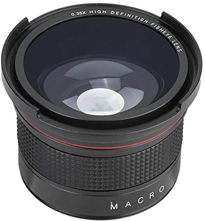 Qiilu Fisheye Super Wide Angle Lens, 58MM 0.35X Fisheye Super Wide Angle Lens for SLR DSLR Camera Black.-for fisheye for fish eye 40mm fisheye lens 58mm 0.35x fisheye 58mm fisheye lens att