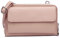 SH Leder Damen Handytasche Umhängetasche Geldbörse Multifunktion Beutel aus Echtleder Verstellbar Schultergurt Handy bis 6,7 Zoll 11,50x19cm Vera G368 (Hellrosa)