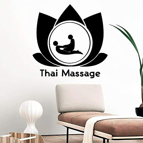 Zdklfm69 Wandtattoos Wandaufkleber Kreative Thai Massage Cartoon PVC Wandbild Kunst DIY Poster Für Massage wasserdichte Tapete Wandbild 108x108cm