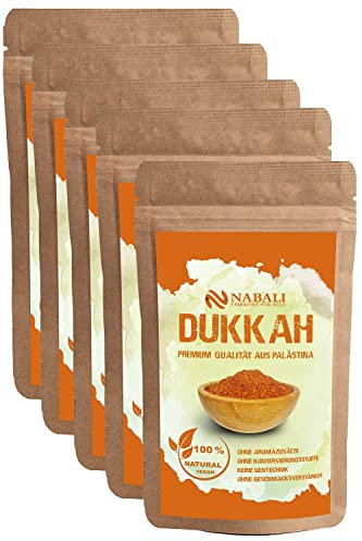 NABALI FAIRKOST FÜR ALLE Mezcla de especias Dukkah Dukka – 100% natural aromática tradicional fresca oriental I sin conservantes I vegano (500 g)