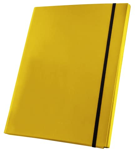 Netuno Sammelmappe A4 Pappe 20mm gelb Dokumentenmappe Kartonmappe mit Gummizug PP 1 Stück