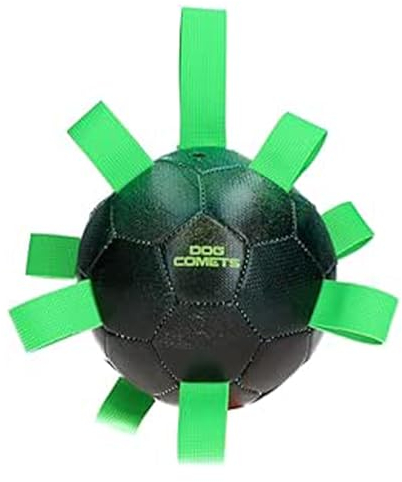 Dog Comets Hypernova Ø 15 cm - Spielzeug Hund - Hundespielzeug Ball - Apportierspielzeug - Hundeball mit Nylonschlaufen - Ball Hund - Schwimmend - Interaktives Hundespielzeug - Grün