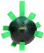 Dog Comets Hypernova Ø 15 cm - Spielzeug Hund - Hundespielzeug Ball - Apportierspielzeug - Hundeball mit Nylonschlaufen - Ball Hund - Schwimmend - Interaktives Hundespielzeug - Grün
