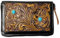 JF Reitsport Unisex Geldbörse/Clutch aus echtem Leder im Western-Cowboy-Stil, Braun