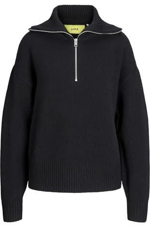 JJXX Damen JXSIKA Half Zip Knit Pullover, Black, Small