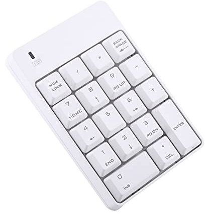KIMISS 2,4 GHz Wireless USB, Nummernblock Nummer 18 Tasten Laptop Nummernblock Nummernblock Numeric Keypad USB PC New White (Weiss)