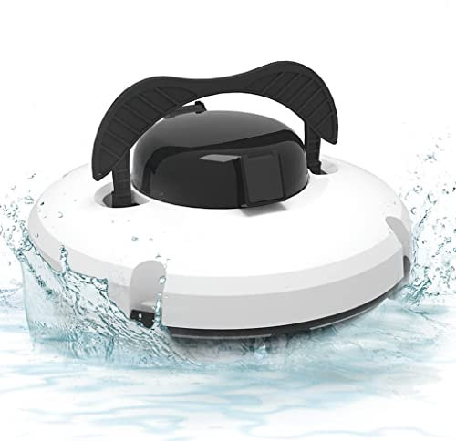 Robot Piscine Sans Fil, Aspirateur Piscine, Nettoyeur De Piscine Double Moteur pour Piscine Jusqu'à 40 M², Puissance D'aspiration Et Facilité D'utilisation