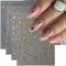8 Blätter 3D Sonne Mond Stern Nagelsticker Selbstklebend Holographische Laser Nail Sticker Boho Sonne Mythologie Totem Nagelaufkleber Sterne Herz Nageldesign Nail Art Stickers Nagelfolie Nägel Zubehör