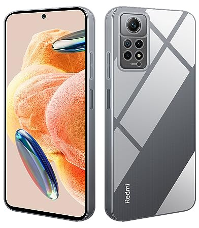 HSP Cover per Xiaomi Redmi Note 12 Pro 4G, Custodia Silicone, Trasparente | TPU anti ingiallimento, antiurto, sottile, tagli precisi, bordi rialzati, protezione telefono, phone e smartphone