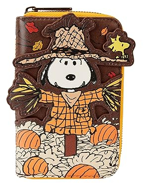 Loungefly Peanuts Snoopy Scarecrow Zip Wallet, Braun, One Size