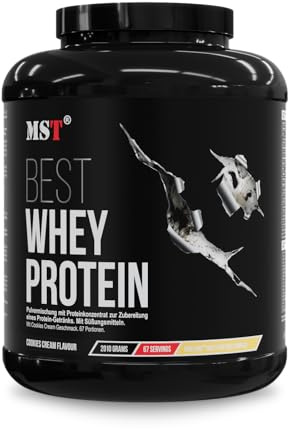 Best Whey Protein with DigeZyme bei MST Nutrition | eiweißpulver | wenig zucker | MADE IN DEUTSCHLAND (Cookies&Cream, 2010 g)