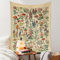 Wandteppich mit Vintage-Blumen, 121,9 x 91,4 cm, langer vertikaler Wandbehang, Referenz, illustrative botanische Wandteppiche für Schlafzimmer, ästhetische florale Tapisterie, botanische Pflanzen,