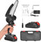 Mini motosega con batteria al litio ad alta capacità, 650 watt da 4 pollici, con olio e blocco di sicurezza, per potatura, taglio del legno e giardinofor Garden,Hand Held Chainsaw Tools Tree Pruning…