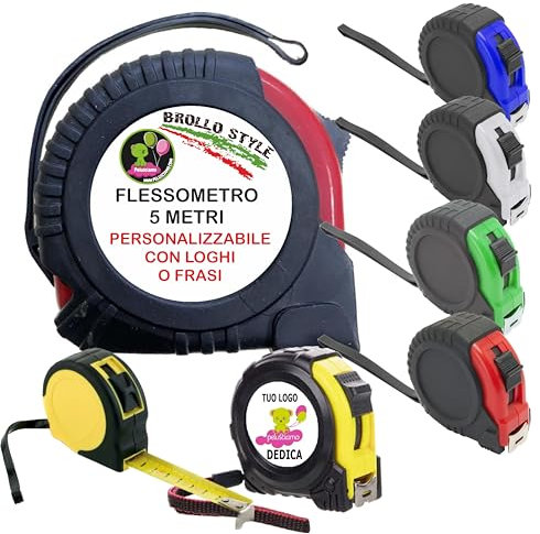 Metro a Nastro Personalizzato Con Loghi Fotografie e Frasi | Flessometro 5 Colori Disponibili Lunghezza 5 Metri PS 12511