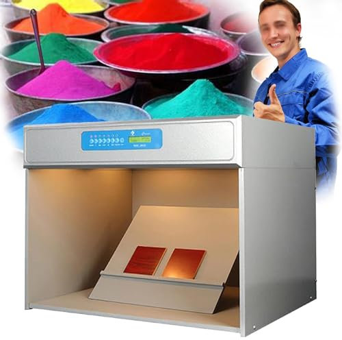 Farbanpassungsbox mit 6 Lichtquellen, Farbbewertungsschrank, 6 Lichtquellen: D65 TL84 UV F CWF U30, für Textildruck- und Färbematerialien