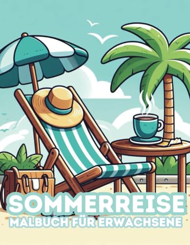 Sommerreise Malbuch für Erwachsene: Ein Malbuch für Erwachsene mit Motiven zum Träumen und Entspannen,Farbenfrohe Landschaften für Entspannung und Wohlbefinden