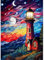 DOMROM Leuchtturm Diamond Painting Kits für Erwachsene, 5D Buntes Diamant Painting Set, DIY Diamond Art Kits Full Drill Gem Digitales Diamant Gemälde Stickerei für Gift Home Wall Decoration 30x40cm