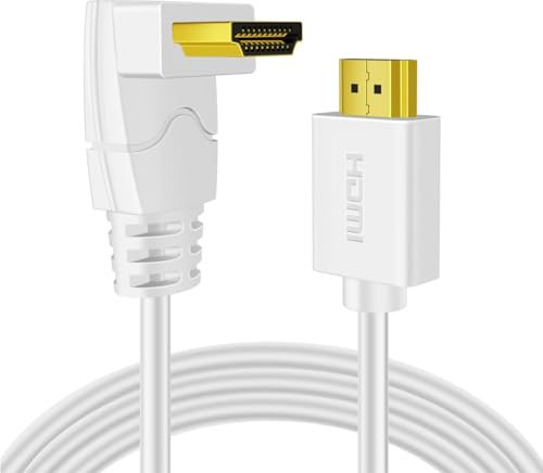 TNP 4K HDMI-Kabel, rechtwinklig, 90 Grad, hohe Geschwindigkeit, 18 Gbit/s, HDMI-Kabel, unterstützt 4K, 60 Hz, 2K, 2160p, 1440p, 1080p, 3D ARC/eARC Ethernet für Videospiele, Xbox One, PS 4 und 4K