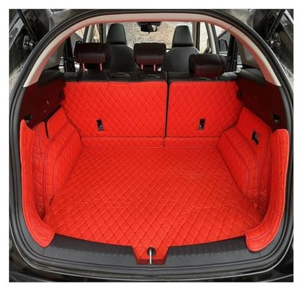 OQRDVVTT Accesorios para El Coche Esteras para Maletero Coche Revestimiento Maletero Coche Bandeja Protectora Bandeja Carga Revestimiento Carga Estilo para Volvo XC40 2020 2021 (Red Set)