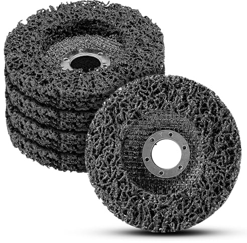 NuoDunco CSD Scheibe 125 Farbe Rost Winkelschleifer, 125mm Schwarz Reinigungsscheibe Entroster Scheibe Metall Edelstahl Stahl Grobreinigungsscheibe Grobschleifscheibe 5 Stück