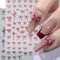 GlamRays 4 Sheets Bows Nail Glue for Nail Art Set, Bows 3D Nail Art Glue Self Adhesive Black White Red Bows Shimmer Clear Diamond Nail Designs