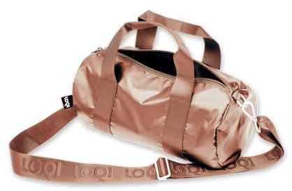 LOQI METALLIC Rose Gold Medium Weekender, Pink, M, Ausweistasche