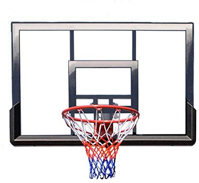 ZGPjubilant PC-Basketball-Rückwand, Basketballkorb für Erwachsene, zum Aufhängen, Schießständer, für drinnen und draußen, PE-Kantenschutz, quadratischer Stahl, rostfrei, 120 x 80 cm