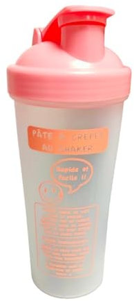 Shaker à Crêpes et Pancakes 600 ml – Mélangeur Ergonomique pour Pâte Parfaite, Anti-Grumeaux, Bec Verseur Pratique, Compatible Lave-Vaisselle