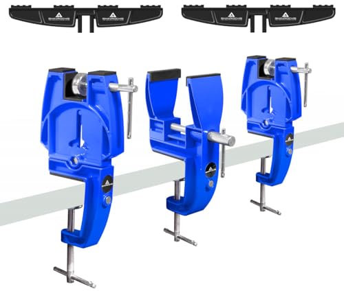 SkinRocks Ski Vise Racing Skispanner World Cup Skihalterung inkl. Universal Adapter Blue