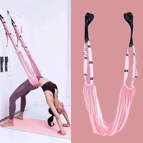 Smaoqingji Pilates Reformer Yoga Zubehör Schaukeltuch - Pink, 1 Stück, Trapez Schaukel Strap Leg Stretcher Stretching, Inverted Stretching übung für Ballett Gymnastik FlexibilitäT Training